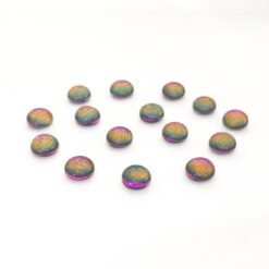 Cabochons en verre dichroïque rose fuchsia