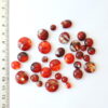 Cabochons cornaline en verre artisanal