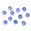 Cabochons ronds en verre dichroïque bleu avec reflets arc-en-ciel / 14,5 mm