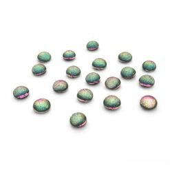 cabochons ronds en verre dichroïque rose