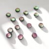 cabochons ronds en verre dichroïque rose